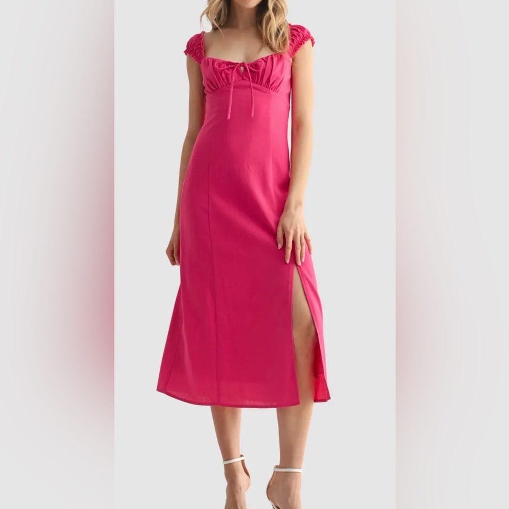 Lush - Tied Bust Midi Dress NWT